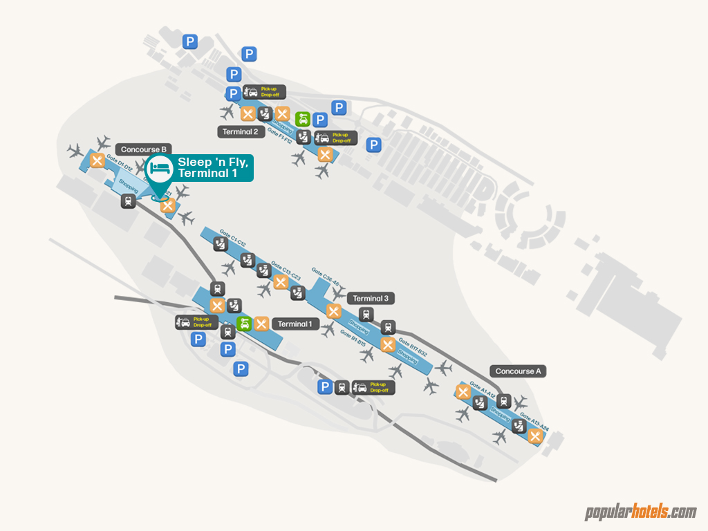 Sleep 'n Fly, Terminal 1