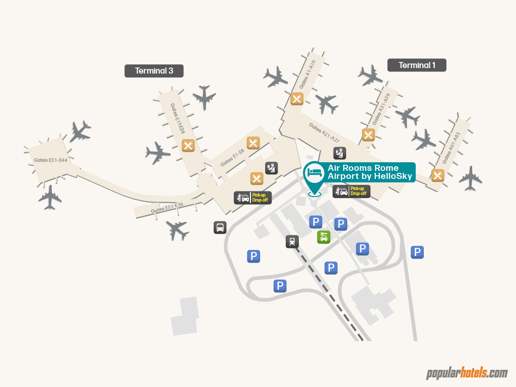Air Rooms Rome Airport by HelloSky