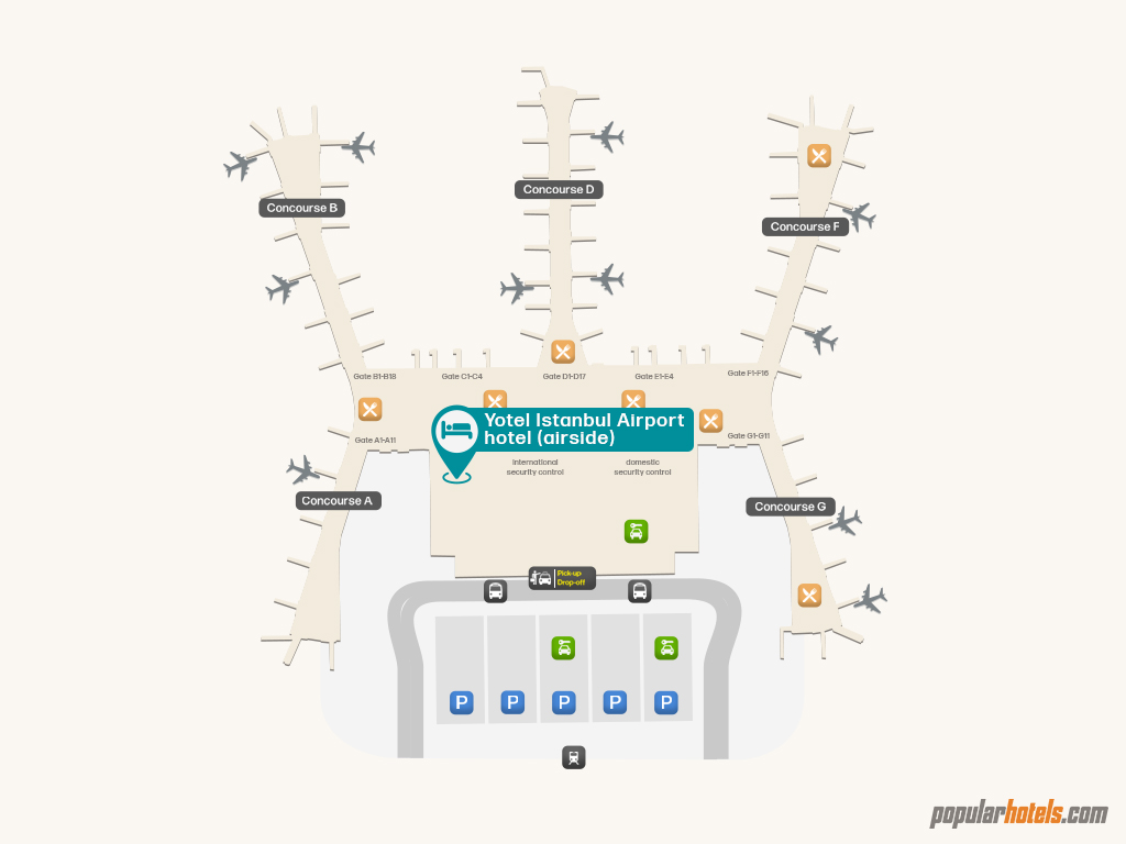 Yotel Istanbul Airport hotel (airside)