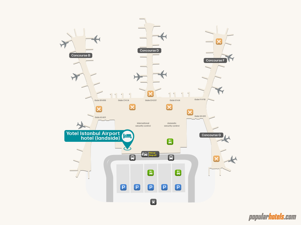 Yotel Istanbul Airport hotel (landside)